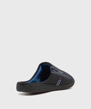 Chaussons mules en velours inscription sport homme vue4 - GEMO(HOMWR HOM) - GEMO