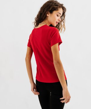 Tee-shirt manches courtes à nœud devant femme vue3 - GEMO(FEMME PAP) - GEMO