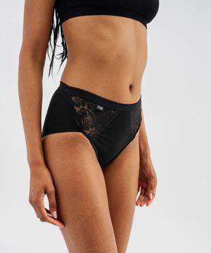 Culotte midi en coton et dentelle femme - Chic de Sloggi vue2 - SLOGGI - GEMO