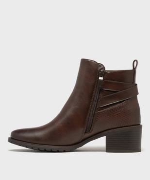 Boots à talon avec brides fantaisie sur la tige femme - Valentina Baldano vue3 - VALENTINA BALDA - GEMO