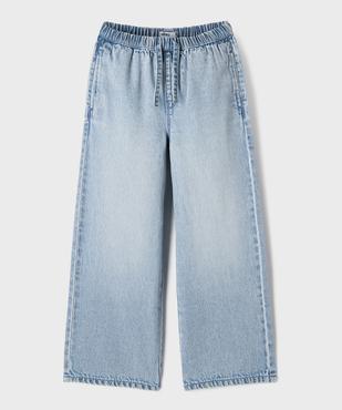 Jean Straight avec taille élastique ajustable fille vue1 - GEMO (ENFANT) - GEMO