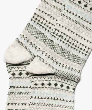 Chaussettes tige haute en maille jacquard homme vue2 - GEMO(HOMWR HOM) - GEMO