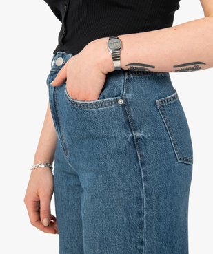 Jean femme coupe large taille haute vue2 - GEMO(FEMME PAP) - GEMO