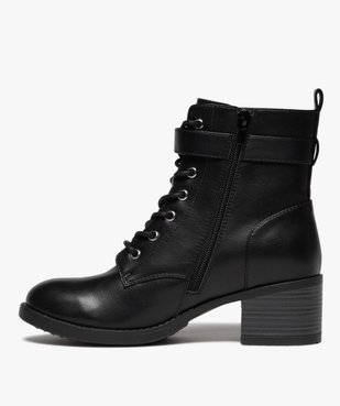 Bottines femme à talon carré et à lacets avec bride à boucle vue4 - VALENTINA BALDA - GEMO