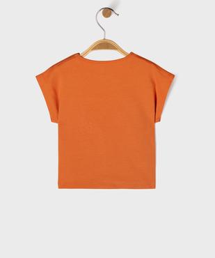 Tee-shirt manches ultra courtes coupe large avec motif bébé fille vue4 - GEMO 4G BEBE - GEMO