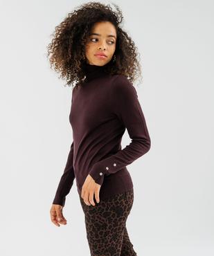 Pull à col roulée en maille fine femme vue2 - GEMO 4G FEMME - GEMO