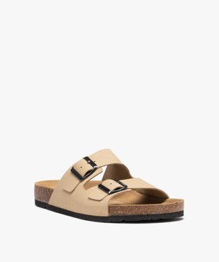 Mules homme à double brides à boucle unies vue2 - GEMO (CASUAL) - GEMO