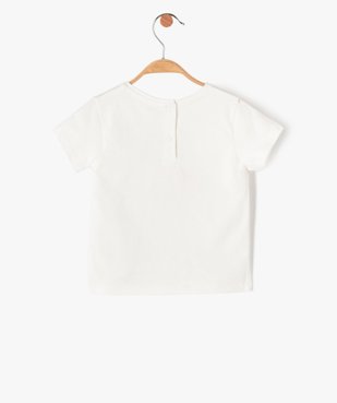 Tee-shirt bébé fille à manches courtes et motif cœur vue3 - GEMO(BEBE DEBT) - GEMO
