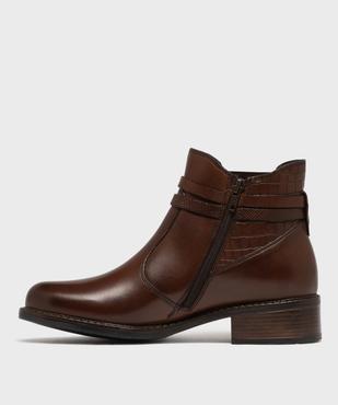 Bottines femme dessus en cuir avec détails fantaisie et à zip - Tanéo vue9 - TANEO GEMO FOR GOOD - GEMO