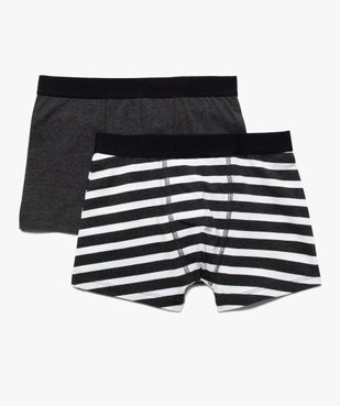 Boxer garçon rayé et uni (lot de 2)  vue1 - GEMO 4G GARCON - GEMO