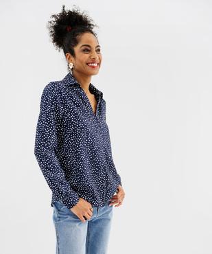 Chemise à manches longues motif pois femme vue2 - GEMO(FEMME PAP) - GEMO
