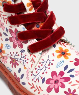 Bottines à lacets en velours avec zip intérieur fille  vue13 - LOVELY WINGS GEMO FOR GOOD - GEMO