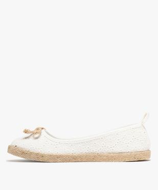 Ballerines en toile imprimée à semelle de corde femme vue4 - FOLLOW ME G4G - GEMO