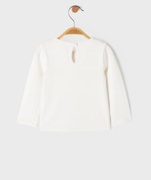 Tee-shirt manches longues en maille côtelée bébé fille vue3 - GEMO 4G BEBE - GEMO
