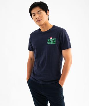 Tee-shirt de Noël avec inscription poitrine homme vue1 - GEMO (HOMME) - GEMO