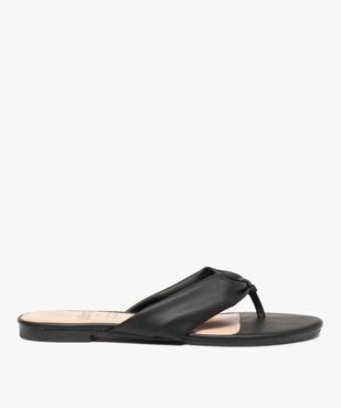 Tongs femme à talon plat et entre-doigts drapé vue1 - GEMO (CASUAL) - GEMO