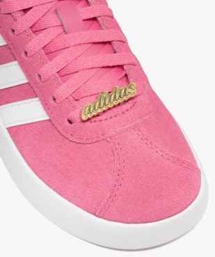 Baskets fille dessus en cuir suédé et à lacets avec bijou doré VL Court - Adidas vue6 - ADIDAS - GEMO