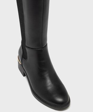 Bottes cavalières avec élastique côtelé sur la tige femme - Valentina Baldano vue5 - VALENTINA BALDA - GEMO