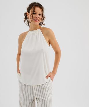 Blouse emmanchures américaines en satin uni femme vue2 - GEMO(FEMME PAP) - GEMO