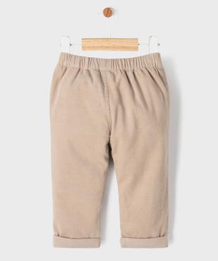 Pantalon en velours doublé jersey à taille élastiquée bébé fille vue4 - GEMO(BEBE DEBT) - GEMO