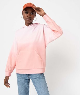 Sweat femme à capuche effet tie and dye vue1 - GEMO(FEMME PAP) - GEMO