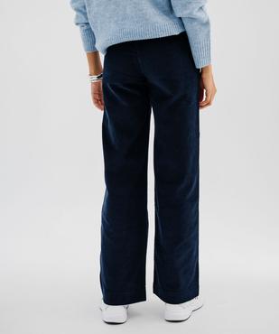 Pantalon large en velours côtelé à pont décoratif femme vue3 - GEMO(FEMME PAP) - GEMO