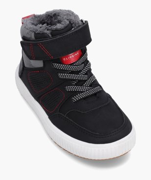 Boots fourrées garçon bicolores style baskets mid-cut vue5 - GEMO 4G GARCON - GEMO