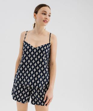 Débardeur à fines bretelles en viscose fluide et imprimée femme vue1 - GEMO 4G FEMME - GEMO