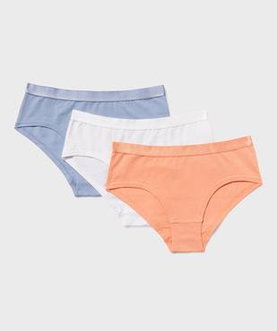 Shorties en coton avec ceinture irisée fille (lot de 3) vue1 - GEMO 4G FILLE - GEMO