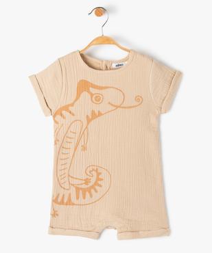 Combishort bébé garçon sans manches à motif  vue1 - GEMO(BEBE DEBT) - GEMO