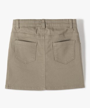 Jupe fille courte en coton stretch coupe trapèze vue4 - GEMO (ENFANT) - GEMO