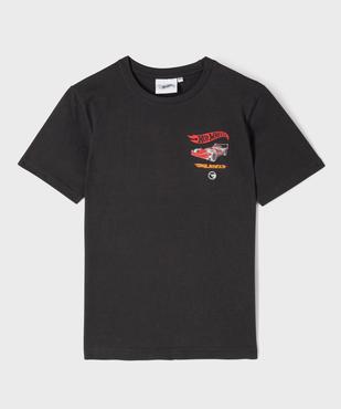 Tee-shirt manches courtes en coton avec imprimé dos garçon - HotWheels vue1 - HOT WHEELS - GEMO