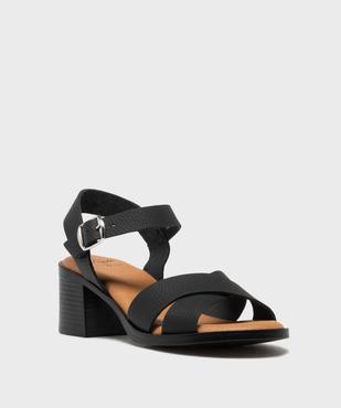 Sandales à talon en cuir femme - Tanéo vue2 - TANEO - GEMO