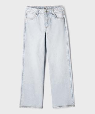 Jean loose à taille réglable en denim 100% coton fille vue1 - GEMO 4G FILLE - GEMO