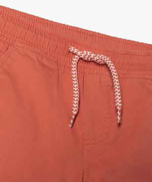 Pantalon garçon en toile avec taille et chevilles élastiquées vue2 - GEMO 4G GARCON - GEMO
