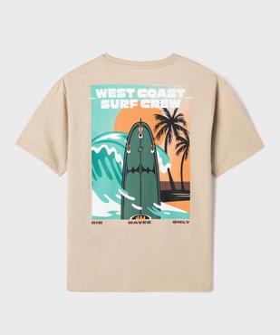 Tee-shirt manches courtes motif surf dans le dos garçon vue4 - GEMO 4G GARCON - GEMO