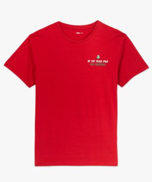 Tee-shirt manches courtes avec message humoristique homme vue4 - GEMO (HOMME) - GEMO