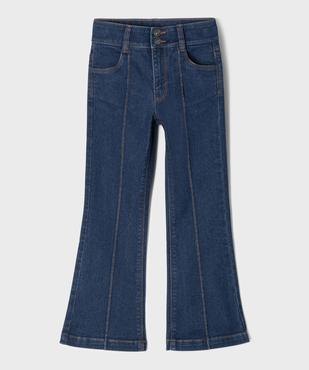 Jean flare taille ajustable en coton stretch fille vue2 - GEMO 4G FILLE - GEMO