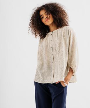 Blouse fluide boutonnée femme vue1 - GEMO(FEMME PAP) - GEMO
