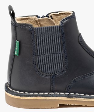 Boots bébé fille en cuir uni style Chelsea - Kickers vue6 - KICKERS - GEMO