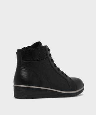 Boots confort avec talon compensé et doublure chaude femme vue4 - HOBIZ - GEMO