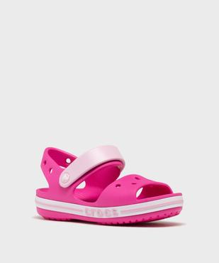 Sandales de plage fermeture scratch fille - Crocs vue2 - CROCS - GEMO