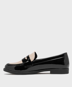 Mocassins vernis bicolores bout amande femme vue3 - VALENTINA BALDA - GEMO