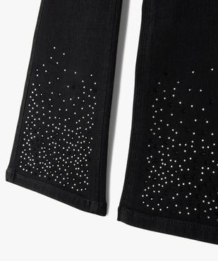 Jean flare avec strass en bas de jambes fille vue2 - GEMO 4G FILLE - GEMO