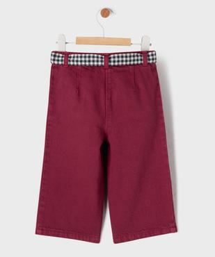 Jean coloré avec ceinture fantaisie bébé fille - LuluCastagnette vue3 - LULU CASTAGNETTE G4G D - GEMO