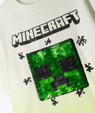 Tee-shirt manches courtes à sequins réversibles garçon - Minecraft vue2 - MINECRAFT - GEMO