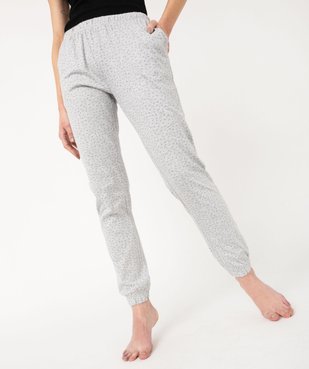 Pantalon de pyjama imprimé avec bas élastiqué femme vue3 - GEMO 4G FEMME - GEMO