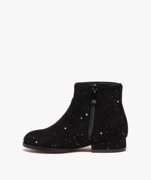 Boots fille unies à paillettes et à zip vue3 - GEMO (ENFANT) - GEMO