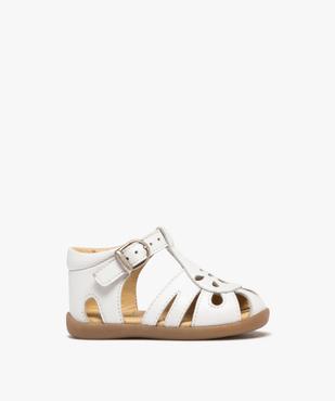 Chaussures premiers pas en cuir ajouré et à boucle bébé fille - NA! vue1 - NA! - GEMO