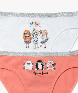 Culottes fille à motifs et ceinture pailletée (lot de 3) vue2 - GEMO 4G FILLE - GEMO